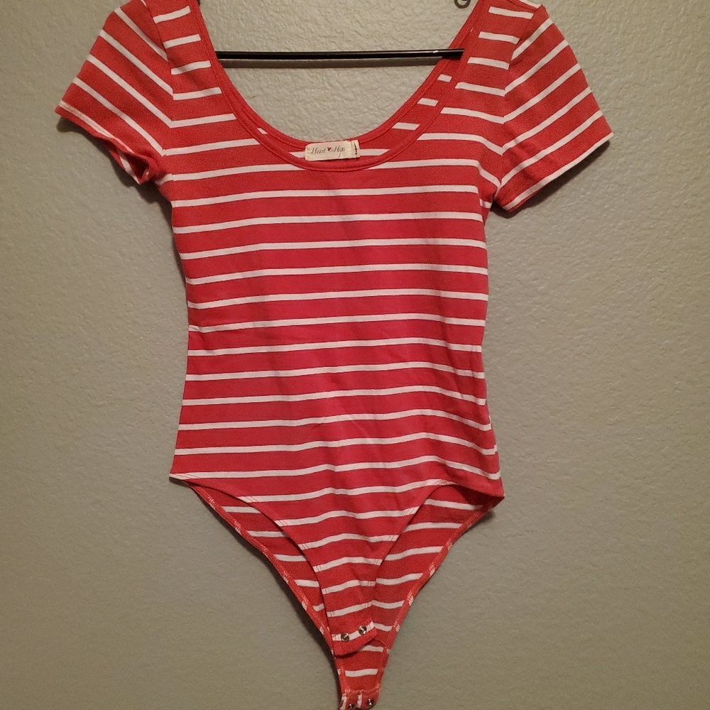 One piece coral top teen girl
